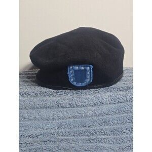 Men's Vintage 7 Navy Blue Parkhurst Ranger Joe Beret Hat Blue Shield Emblem